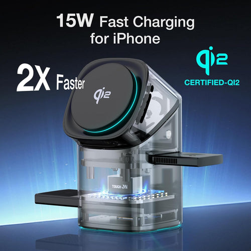 3 in 1 Wireless Charging Station for iPhone, Apple Watch & AirPods