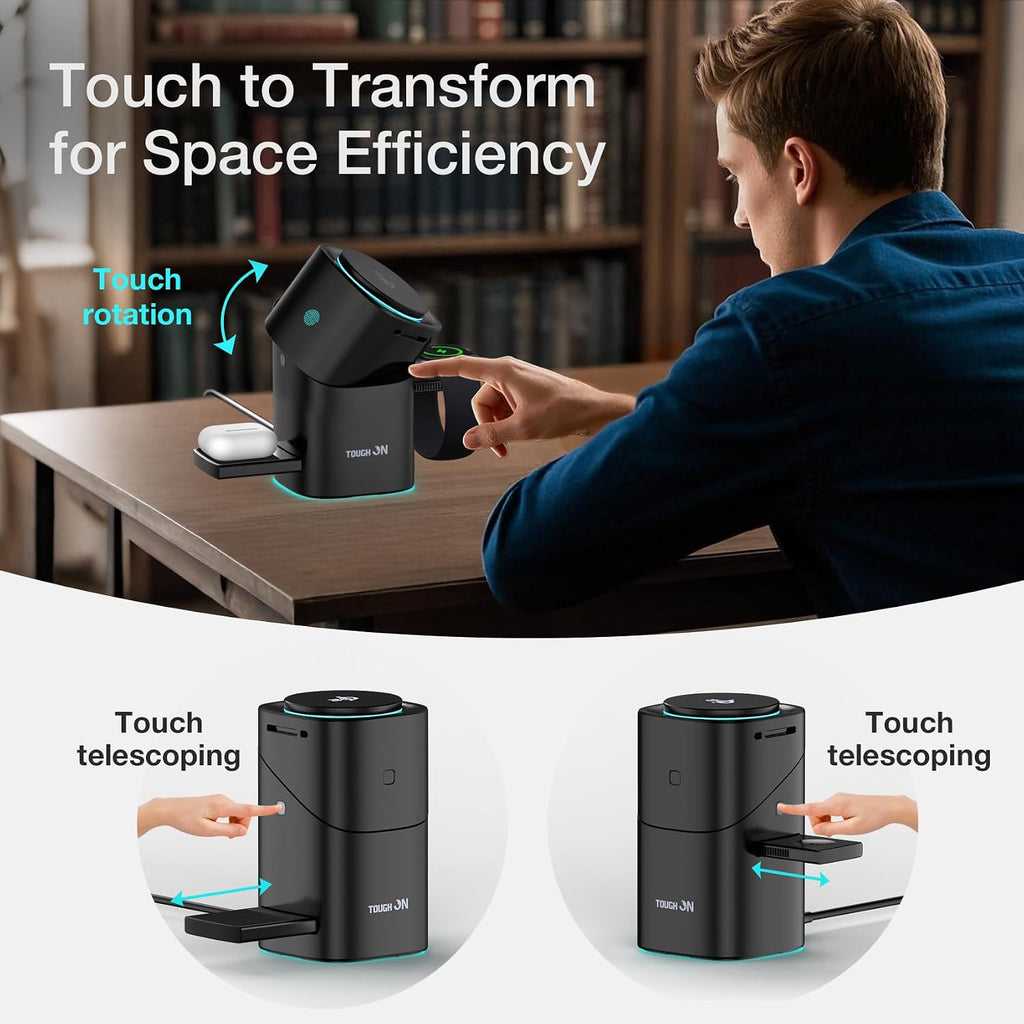 3 in 1 Wireless Charging Station for iPhone, Apple Watch & AirPods